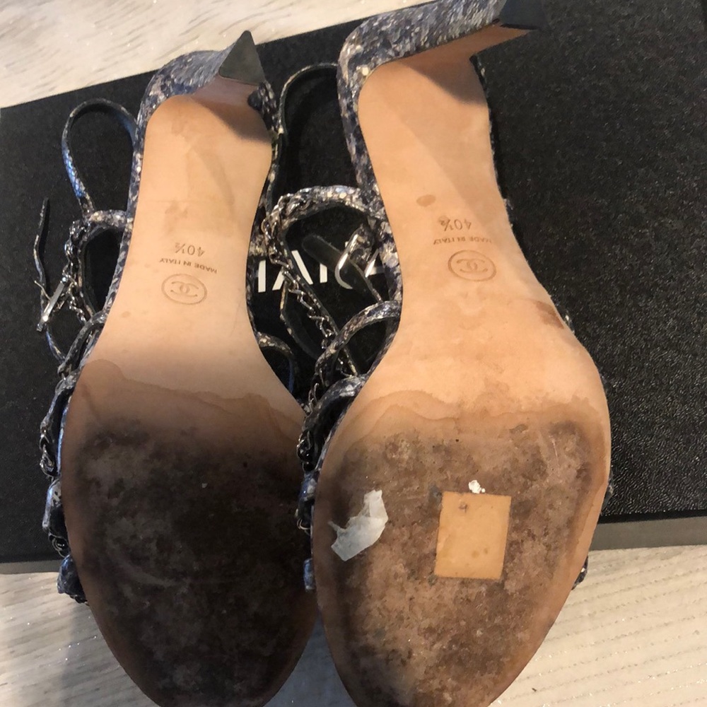 Chanel Python Sandals Size 40.5 - image 5
